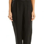 Ann Taylor LOFT Black Floral Lace Sleeveless Tapered Leg Tank Jumpsuit Size 6 Photo 0