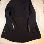 Nautica  Womens Coat Black Large Front Zip Hooded Lined Wind Water Resistant Photo 6