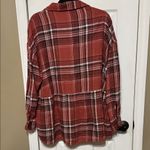 American Eagle  Outfitters Rust Orange Plaid Button-Down Flannel Shirt Photo 6