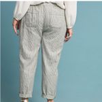 Anthropologie  Seashore Linen Blend Pants Green/White Lagenlook size 3X Photo 1