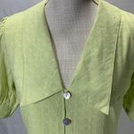 Nasty Gal Petite Extreme Collar Shirt Lemon Yellow Mini Dress Size 4 Photo 2