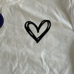 Sweaty Rocks White Short Sleeve Tee With Heart Symbol Size Small Photo 2