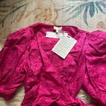 RONNY KOBO Anna Satin Jacquard Mini Dress In Bright Pink Size M Photo 8