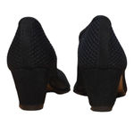 Walter Steiger Womens Classic Pump Heel Black Mesh Mid Almond Toe 7 B Photo 6