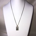  Sterling Silver Diamante Pattern Sherryline Pendant Gucci Necklace w Box Photo 4