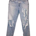 AG Adriano Goldschmied Phoebe Vintage Distressed High Waisted Light Jeans 27 Photo 0