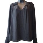 White House | Black Market Women's Bouse Size S Long Sleeves V-neck Top Photo 0