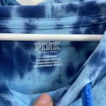 PINK - Victoria's Secret  women's blue tie dyed pullover hooded casual shirt large Photo 3