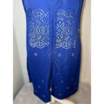 Women’s Blue Swim Coverup Cutout Tank Dress SMALL Ellen Weaver Photo 2