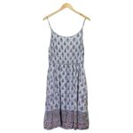 Roller Rabbit August Dakota Mini Dress Light Blue & Red Batik Print Size Small Photo 2