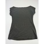 Bebe Black & White Striped Fitted Tank Top Casual Summer Sleeveless Shirt Photo 3