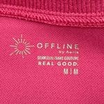 OFFLINE by Aerie Seamless Cropped Top Hot Pink‎ Ribbed Trim Activewear Medium Pink Photo 4