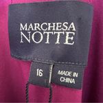 Marchesa Notte Floral Draped Charmeuse Tiered Ruffle Photo 3