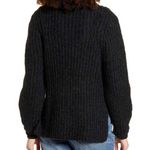 Leith New Chunky Knit Mock Neck Sweater Pullover Black Multicolor Speckle Photo 2