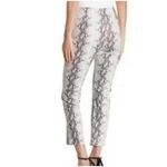 Wild Honey Vegan Snakeskin Pants Size Small Black and Gray Front Zip Cropped Photo 1