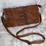 CIVICO 9 Cognac Brown Genuine Leather Cross Photo 2