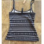 SKIMS Logo Plush Pointelle Cami Onyx Mirror Fairisle Size Medium Photo 7