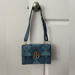 Tory Burch  Small Miller Die Cut Flap Shoulder Bag NWT Mixed Blue Photo 1