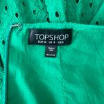 Topshop Green Eyelet Embroidered Cutout Fit & Flare Dress Photo 13