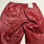 A loves A Womens Size 26 Red Merlot High Rise Ankle Skinny Coated Denim Pant NEW Photo 9