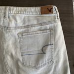 American Eagle  Micro Mini Jean Skirt‎ Womens Raw Hem Size 12 34x14 Button Fly Photo 4