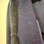 Talbots  Speckled wool faux fur trim Navy blazer size 12p Photo 7