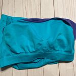 Be inspired Womens yoga Athletic Sleeveless tank Top Purple Aqua Tye Dye ombre M Photo 7