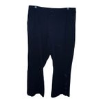 CAbi  Keen Kick Flare Cropped Ponte Pants‎ Navy Blue Snap Detail Size 12 #6043 Photo 1
