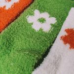 Lime Green Fuzzy Daisy Flower Socks Photo 4