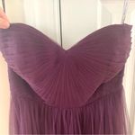 Jenny Yoo Annabelle Adjustable Tulle Bridesmaid Gown in Raisin Purple Photo 3