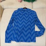 Columbia  Blue Zigzag Pattern Women's Top Photo 2