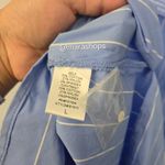 Pomander Place Plue Stripe Chessie Preppy Belted Shirt Maxi Dress Blue Size L Photo 7