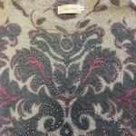 Simply Couture  Soft Floral Patterned with Silver Details Sweater  Sz S Photo 1