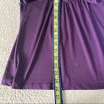 Heart soul  Sleeveless Ruffle V-Neck Blouse Shirt Purple Small Photo 6