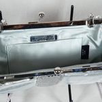 Kate Landry Silver Bow-Tie Clasp Purse with Metallic Mesh Detail and Rope Strap Photo 3