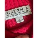 JOSEPH A womens red mock turtleneck womens fitted tight knit sweater size large Photo 6