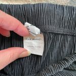 Pixie Market Textured Crepe Flared High Rise Pants Black Size Small Pull On Photo 2