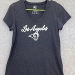 NFL LA Rams Women's Dark Blue T Shirt Short Sleeve V Neck Size Medium Scoop Neck Photo 0