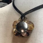 Boho Chic Mother of Pearl Floral Corded Necklace Choker Y2K Fairycore White Photo 4