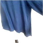 Bryn Walker  Lagenlook 100% Linen Tunic Size L Blue 3/4 Bell Sleeve Scoop Neck Photo 5