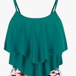 Emerald Green Women's Swim Top Size L Photo 8
