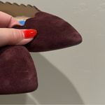 Adrienne Vittadini  Fox scalloped pointy toe flats, suede leather maroon 7.5 Photo 7