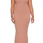 SKIMS  Ribbed Long Slip Dress In Rose Clay Photo 1