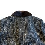 Thierry Mugler Rare FW 1998 Two Piece Suit Blazer Skirt Archival Fur Trim Sz 38 Brown Photo 7