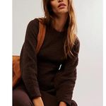 Free People Gabby Boho Textured Seamless Midi Dress in Coconut Shell Size Medium Photo 3