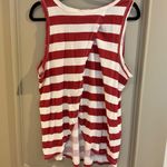 Current/Elliott CURRENT ELLIOTT Red Boating Stripe Tank Top Size 3 100% Cotton Made in USA NEW Photo 1