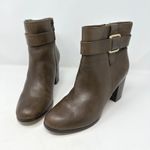 Lands' End  Buckle Ankle Boot Leather Brown Size 8.5‎ Photo 1
