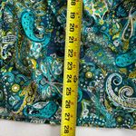 Studio Works NWT! Teal & Lime Paisley Pocket Rolled Sleeve Blouse Size 2X Photo 7