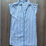Old Navy Striped Linen Shirt Dress Photo 2