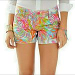 Lilly Pulitzer The Callahan Shorts w/ Fish Coral Reef Neon - Size 00 Photo 0
